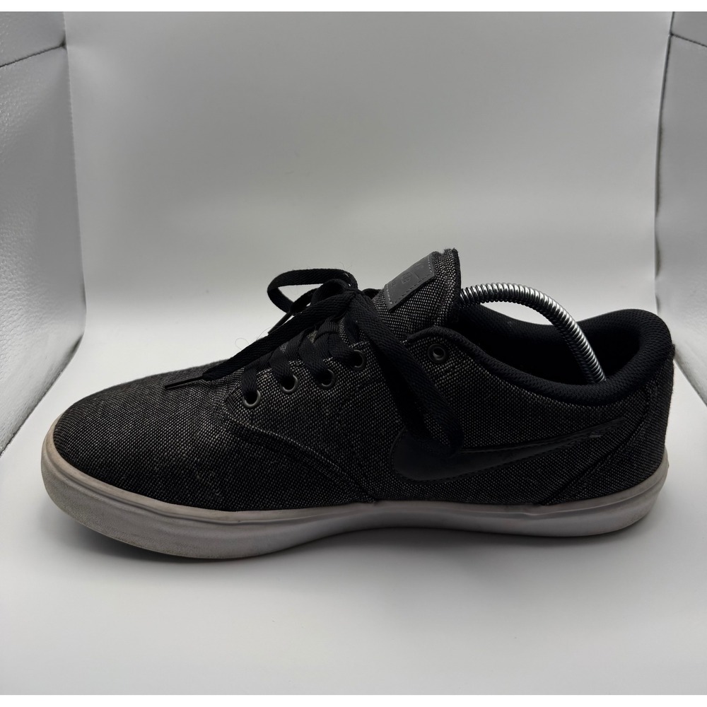 Nike SB Check Skate Shoes Mens 11 Black Grey Good Canvas Sneakers 844493-016